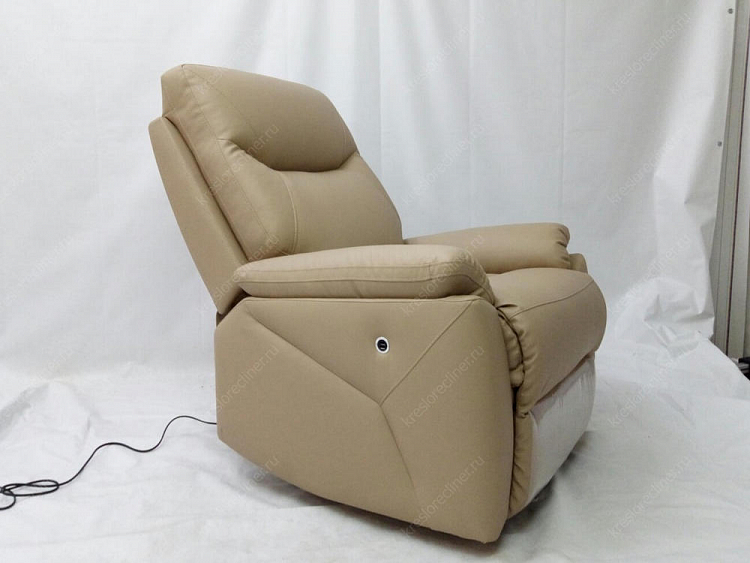 Кресло реклайнер для педикюра Нью-Йорк в экокоже Cordova Gris + опция